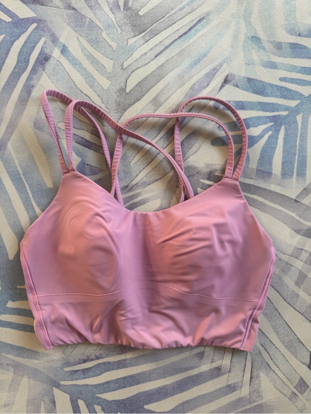 Lululemon Like A Cloud Longline bra, B/C, Pink Frosting, 4